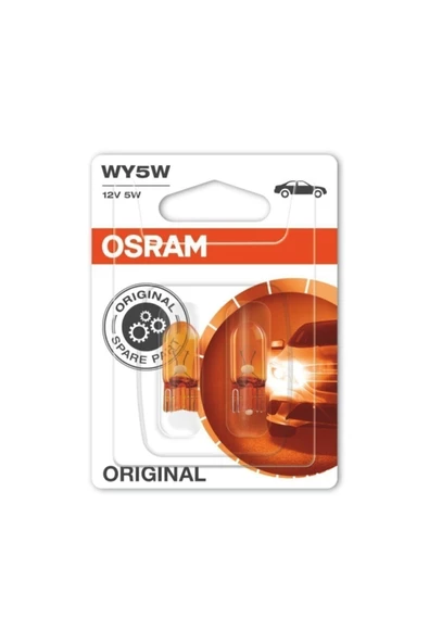 Osram  12v 5w Dipsiz T10 Turuncu Park Ampulü (2 Adet) - 1