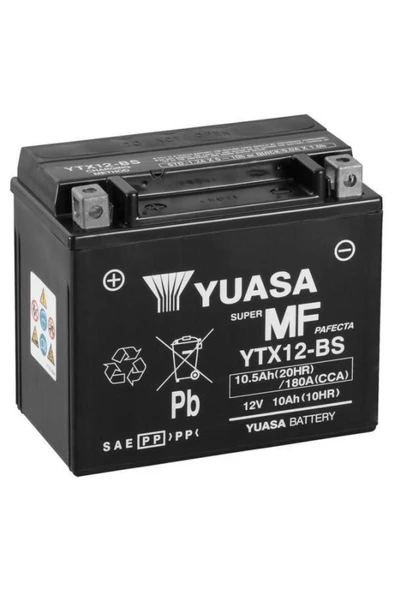 Yuasa  Ytx12-bs 12v10 Ah Bakımsız Motosiklet Ve Atv Aküsü - 3
