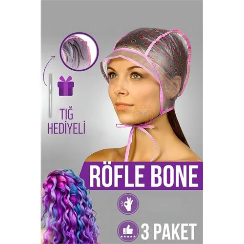 Findit Röfle Bonesi Tığlı 3 PAKET Saç Boya Bonesi 334752