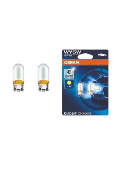 Osram  Dıadem 12 Volt 5w T10 Dipsiz Chrome Desıgn Sarı Işık - 2