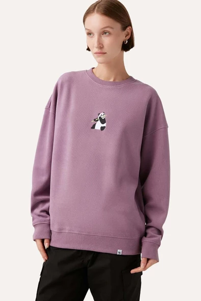 WWF Market Giant Panda Sweatshirt - Leylak