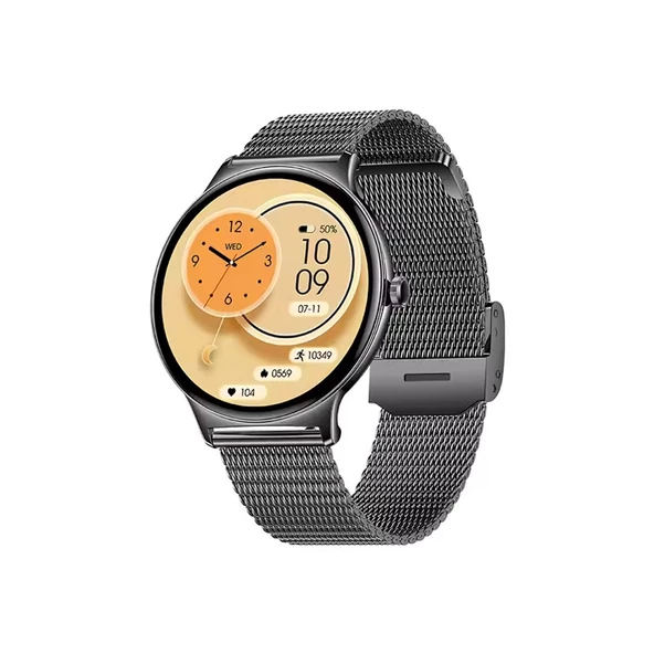 ScHitec Watch Ultra 5 Amoled Ekran Super Slim Tasarım WaterProof 3 Kordonlu Akıllı Saat Titanyum Siyah