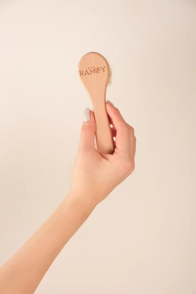 %100 Doğal At Kılı Yüz Fırçası - 2