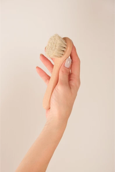 %100 Doğal At Kılı Yüz Fırçası