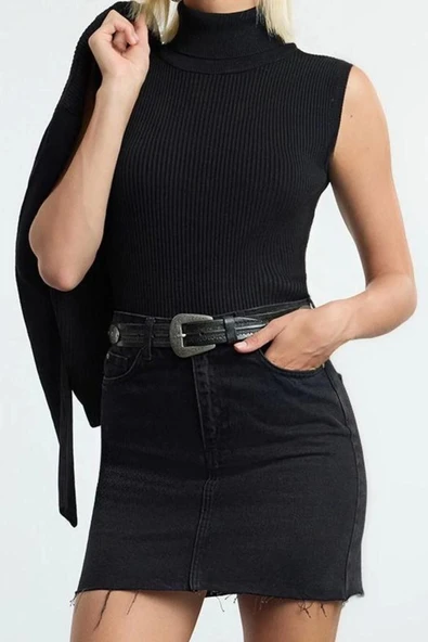 Kadın Modern Tarz Slim V Yaka Regular Triko Bluz-Hırka Takım