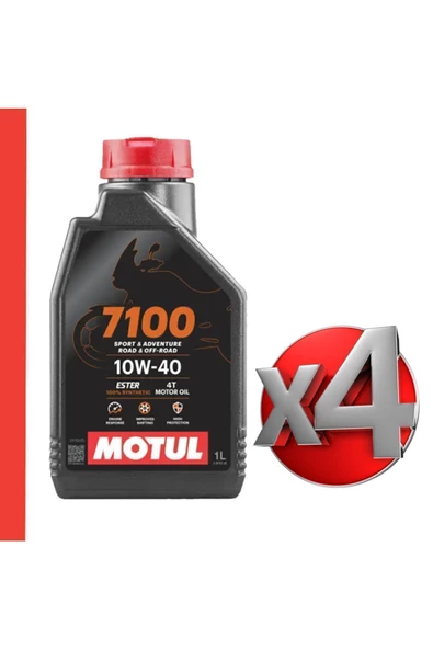 Motul 7100 10w40 1lt %100 Sentetik 4t Motor Yağ 4 Adet Yeni Tarihli Ürün ürün görseli 1