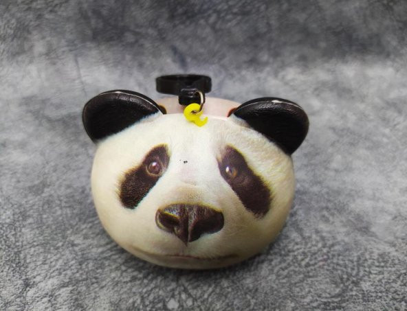 3D Hayvan Yüzlü Panda Squishy Çanta Süsü Anahtarlık