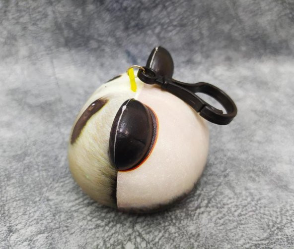 3D Hayvan Yüzlü Panda Squishy Çanta Süsü Anahtarlık - 2