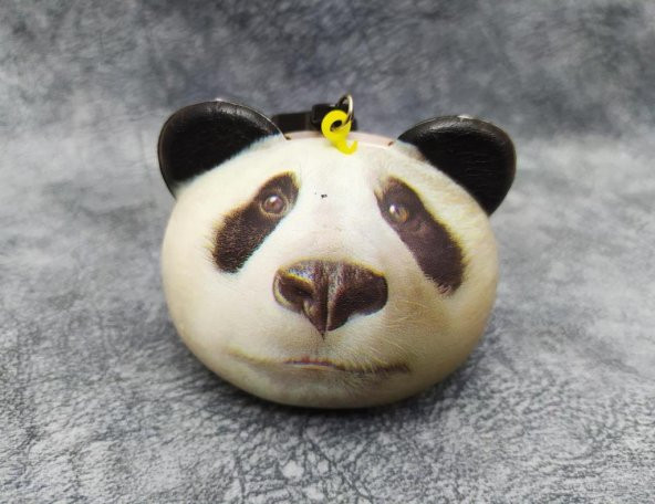 3D Hayvan Yüzlü Panda Squishy Çanta Süsü Anahtarlık - 3