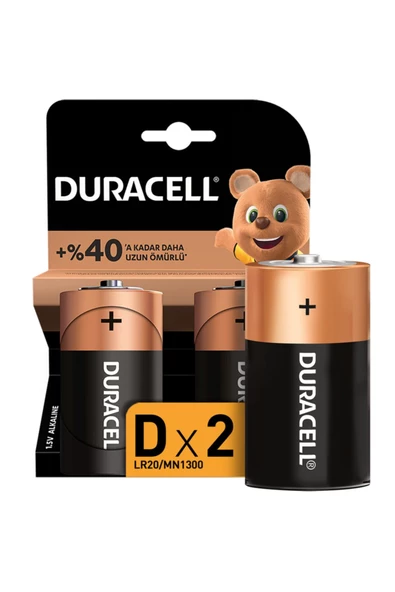 Duracell Alkalin Büyük Boy Pil 2'li Paket