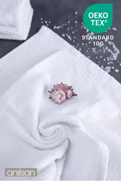 10'lu Beyaz El Havlusu - 50x90 Cm, 225 Gr, %100 Pamuk, Spa Ve Otel Havlusu, Günlük Kullanıma Uygun - 3