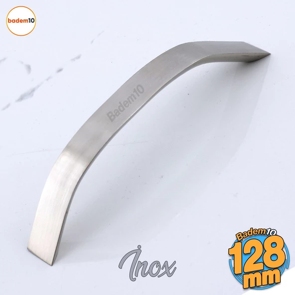 Şahin Metal İnox Kulp 128 mm Mobilya Çekmece Mutfak Dolabı Dolap Kapak Kulpları Kulb Kulpu 12.8 cm