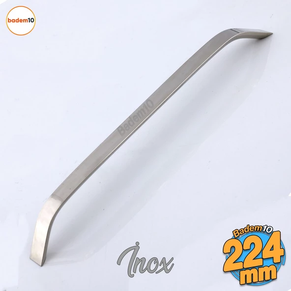 Şahin Metal İnox Kulp 224 mm Mobilya Çekmece Mutfak Dolabı Dolap Kapak Kulpları Kulb Kulpu 22.4 cm