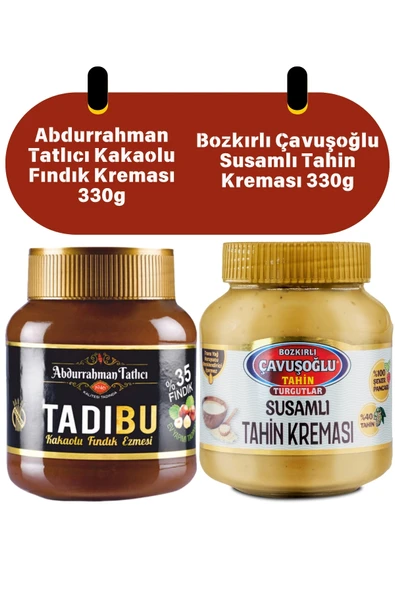 Abdurrahman Tatlıcı Tadıbu 330 gr+ Çavuşoğlu Susamlı Tahin Kreması 330 gr 8694020100237