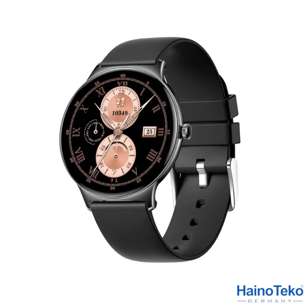 Haino Teko Watch Ultra 5 Amoled Ekran Super Slim Tasarım WaterProof 3 Kordonlu Akıllı Saat Titanyum Siyah - 2