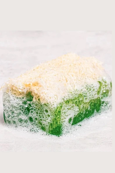 Sabun Saklama Çantalı Kabak Lifli Aloe Vera Sabunu - 5