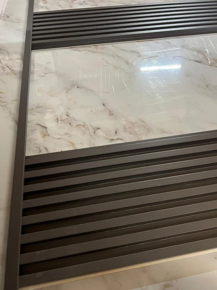 Renkli Duvarlar 100cm ATC Dekoratif Antrasit Gri L Köşe Duvar ÇItası Kapama Çıtası Duvar Lambirisi Paneli L Köşesi - Resim 4