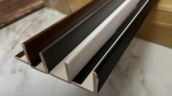 Renkli Duvarlar 100cm ATC Dekoratif Antrasit Gri L Köşe Duvar ÇItası Kapama Çıtası Duvar Lambirisi Paneli L Köşesi - Resim 6