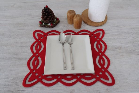 6 Adet Geometrik Kesim Amerikan Servisi 40x33cm - 3