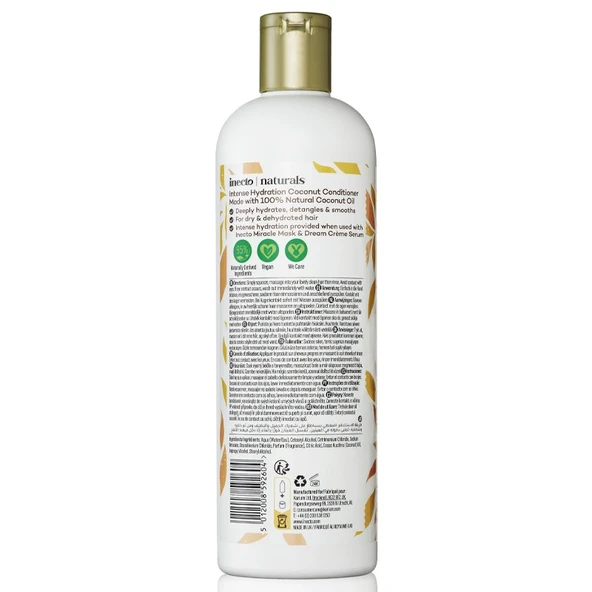 İnecto Hindistan Cevizi Yağlı Saç Bakım Kremi 500 Ml Vegan - 3