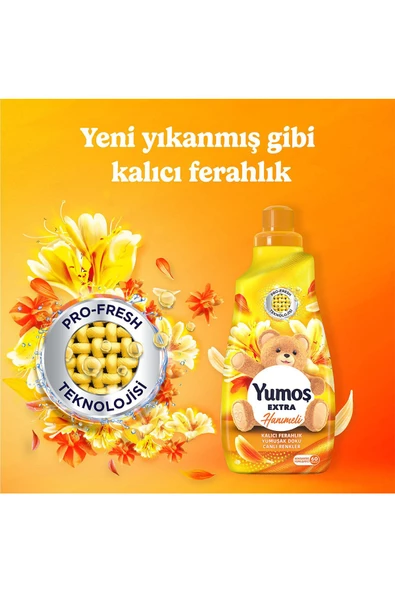 Yumoş Extra Konsantre Çamaşır Yumuşatıcısı Hanımeli 2 x 1440 ML - 5