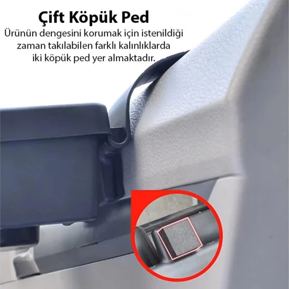 Polham Araç İçi Araba Camı Kapı Yanı Organizer, Bardak, Telefon Tutuculu, Cüzdan Organizer, Çok İşlevli - 5