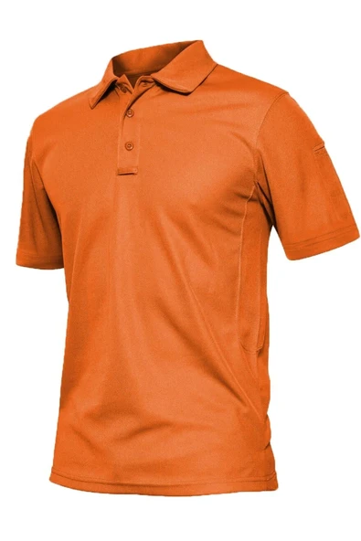 Erkek Polo Yaka Gömlek Hızlı Kuruma Nem Emici Performans Pique Jersey Golf T-shirt