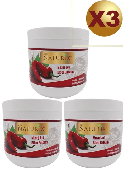 Paprika & Chili Biber Balsamı Masaj Jeli 3'lü Eko Paket - 500 Ml