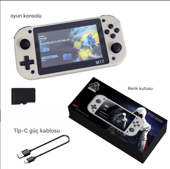 QASUL 4.3 inç Oyun Konsolu  25 Simülatörü Destekler, 20000 den fazla oyunlu 64 GB SD  Kart Hediye - 7
