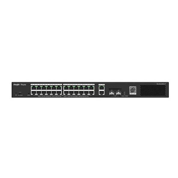RUIJIE 24port 370w FULL PoE RG-ES228GS-P GIGABIT 2-FSP 2-Uplink Yönetilebilir Switch - Resim 5