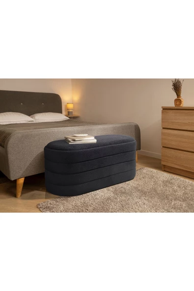Framgan Siyah Bench Puf - Yatak Ucu Bench - Bench Koltuk Modern Bench Modelleri Oturma Bankı - Küçük Koltuk
