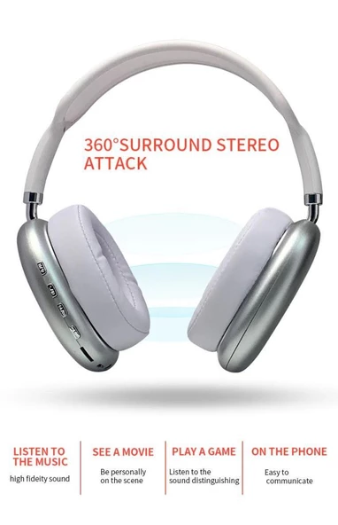 Torima P9 Bluetooth Kablosuz Kulaklık Gri - 4