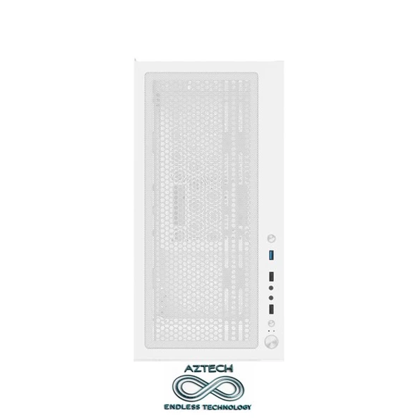 AZTECH AZT101 W Gaming Mid-Tower PC Kasası Beyaz - Resim 7