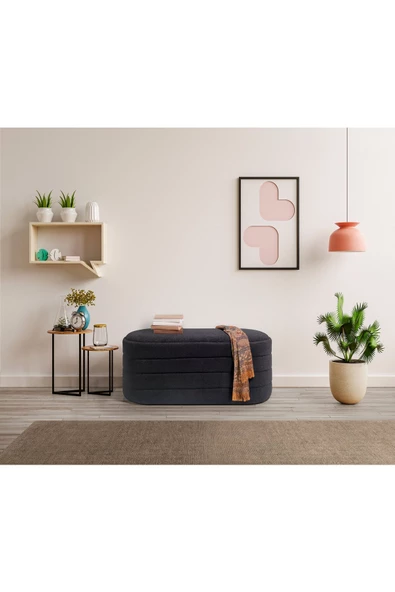 Framgan Siyah Bench Puf - Yatak Ucu Bench - Bench Koltuk Modern Bench Modelleri Oturma Bankı - Küçük Koltuk - 2
