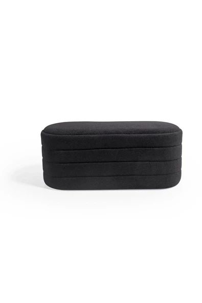 Framgan Siyah Bench Puf - Yatak Ucu Bench - Bench Koltuk Modern Bench Modelleri Oturma Bankı - Küçük Koltuk - 4