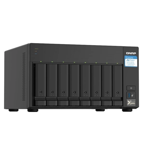QNAP TS-832PX-16G ALPINE AL324 QC 16GB RAM- 8-diskli Nas Server (Disksiz) - 1