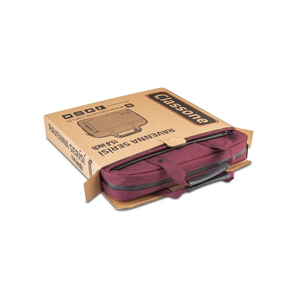 Classone Vp1505 Ravenna 15.6" Çanta -Bordo - Resim 5