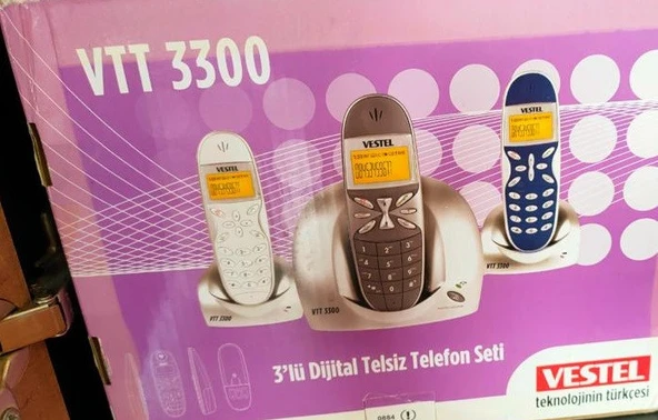 VESTEL VTT3300 DİJİTAL 3'LüTELSİZ TELEFON