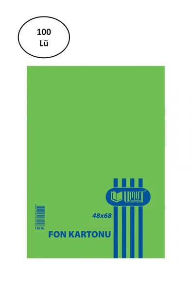 Umut Fon Kartonu 48*68 130 Gr Koyu Yeşil 100 'lü - 1