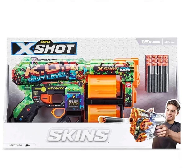 sünger Atan X-Shot Excel Skins Dread Blaster 12 Dartlı Oyuncak Silah - 3