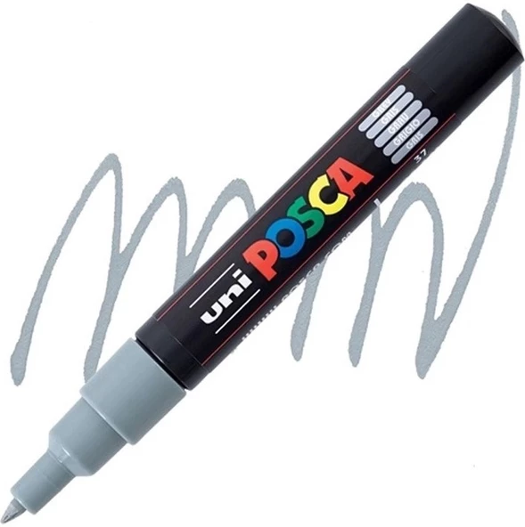 Uni Posca Su Bazlı Poster Marker 0.7 Pc-1m Gri
