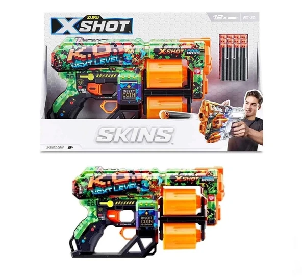 sünger Atan X-Shot Excel Skins Dread Blaster 12 Dartlı Oyuncak Silah - 2
