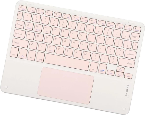 Lenovo Tab P11 Pro J706F 11.2" Uyumlu Kablosuz Bluetooth Dahili Bataryalı Şarjlı TouchPad'li Türkçe Q Klavye - Pembe