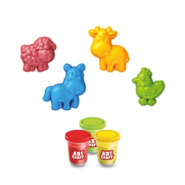03993 Art Craft Çiftlik Hayvanları Hamur Set 168 Gr -Fentoys - 2