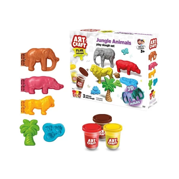 03997 Art Craft Orman Hayvanları Hamur Set 168 Gr -Fentoys - 2