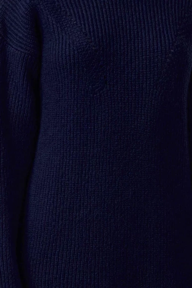 Moda Stil Regular Dik Yaka Mini Boy Triko Yumuşak Dokulu Kazak Elbise - 2
