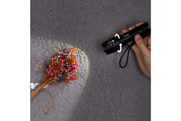 En Güçlü Şarjlı EL Feneri Kamp Fener Lamba Flaş Modlu - Resim 4