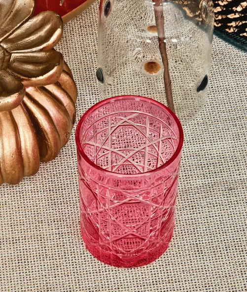 Bohemia Şah Mat Kısa Kahve Yanı Bardak Kadeh Takımı (Pembe) - 2