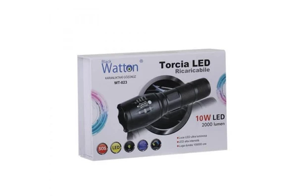 En Güçlü Şarjlı EL Feneri Kamp Fener Lamba Flaş Modlu - Resim 2