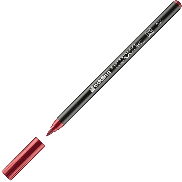 Edding Porselen Kalemi Fırça Uçlu 1-4 MM Bordo 4200-10-PKT